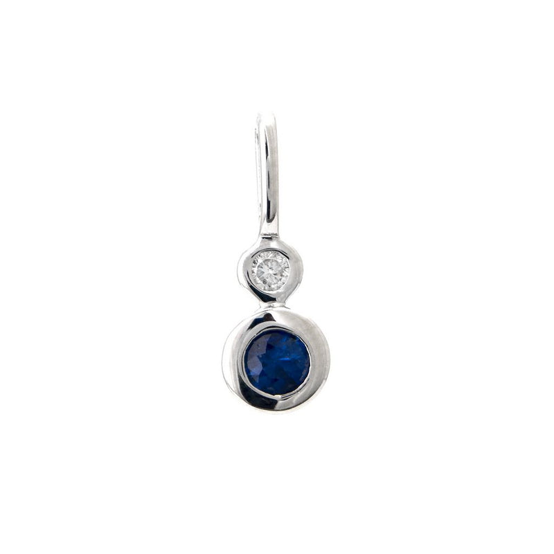 Round Bezel Sapphire Pendant