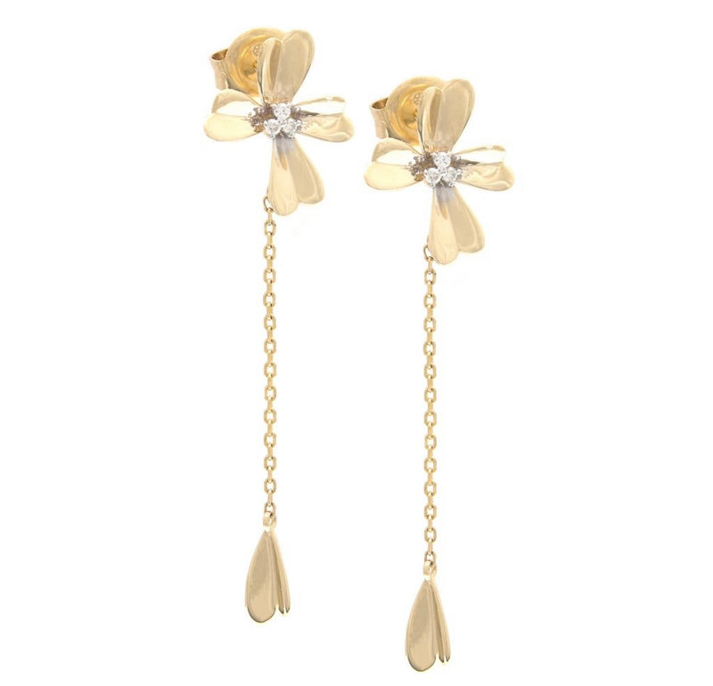 Long Flower Earrings