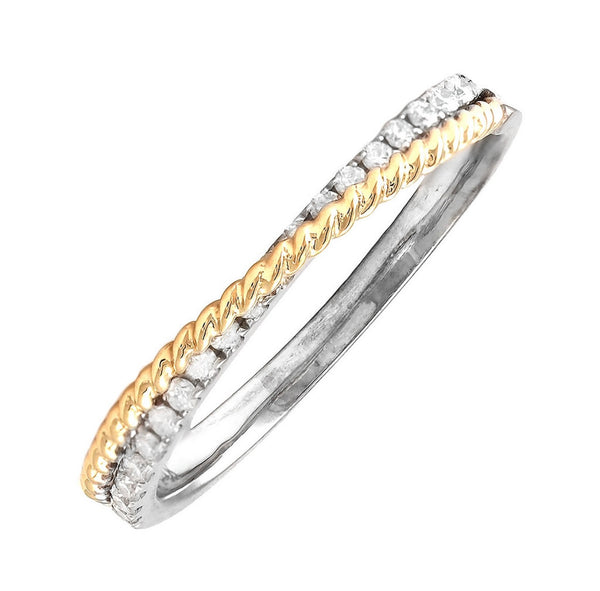 Two Tone Diamond Ring