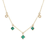 3 Emerald Necklace