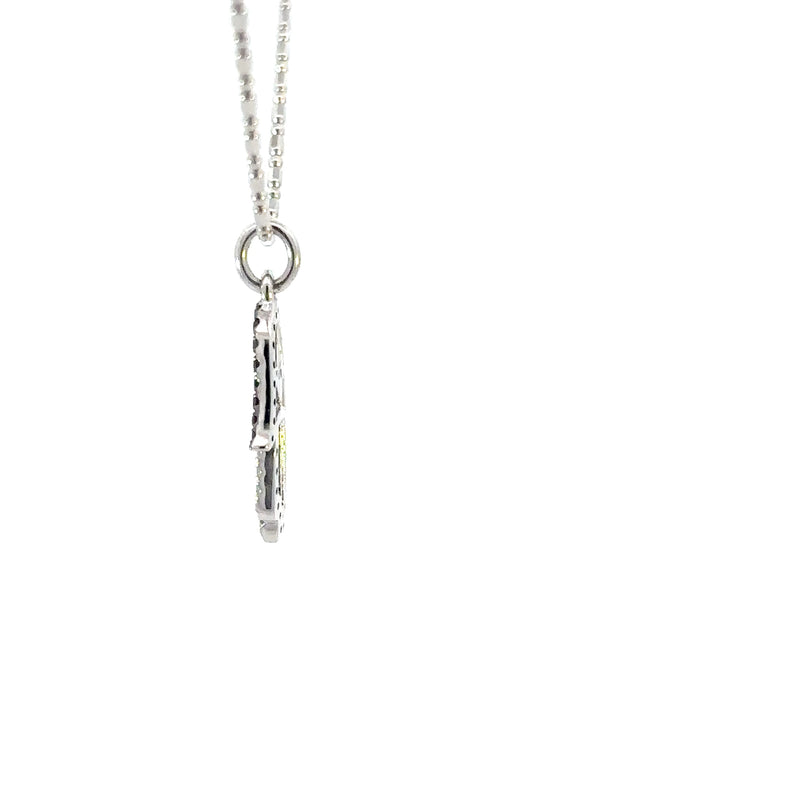 White Gold Diamond Hand Necklace