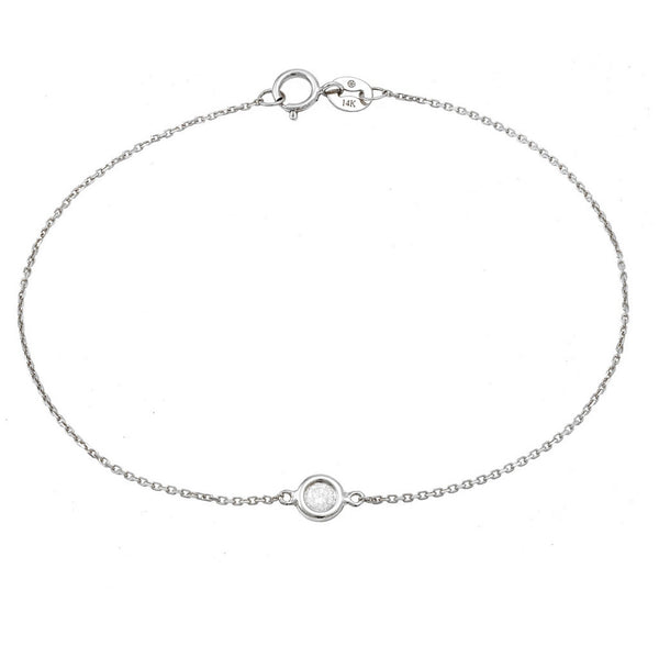 Round mini diamond bracelet