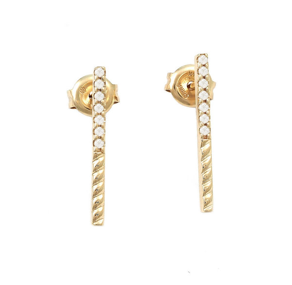 Stick Diamond Earrings