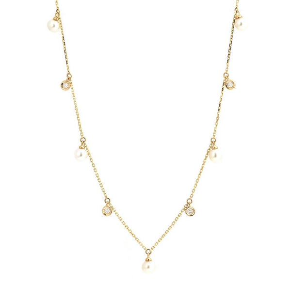 Gold Pearl Necklace