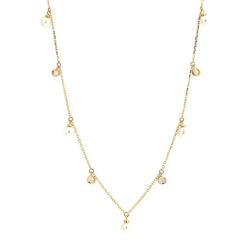 Gold Pearl Necklace