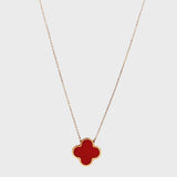 One Big Clover Necklace Yellow Gold