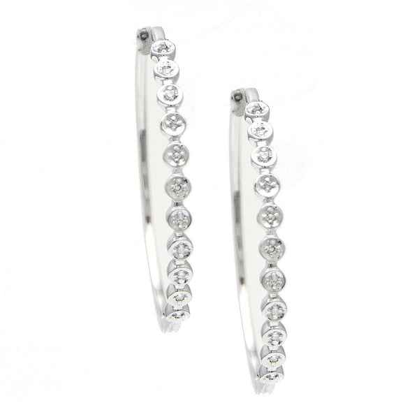 White Gold Hoop Earrings