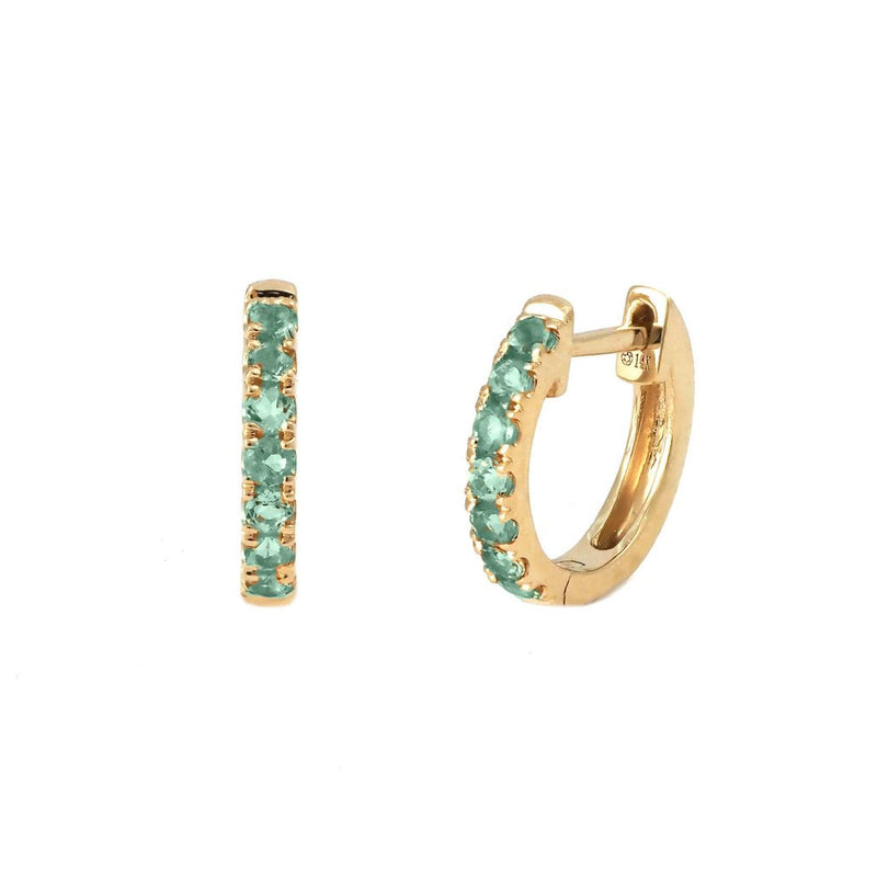 Green Hoop Earring