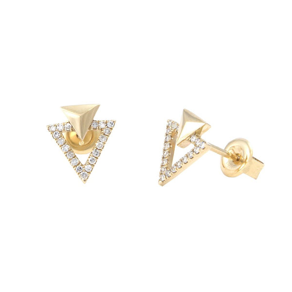 Diamond Triangle Earring