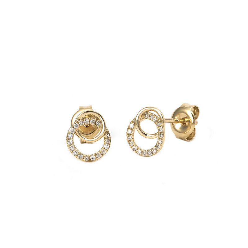 Circle Micro Pave Diamond Earring