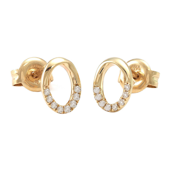 Oval Diamond Earring