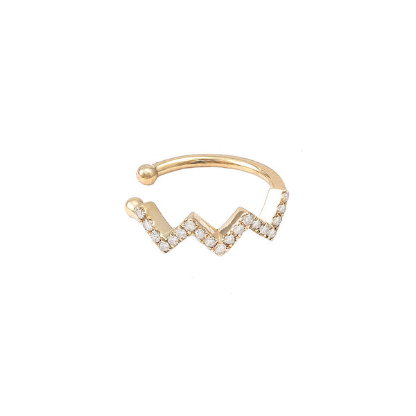 Diamond zig zag cuff