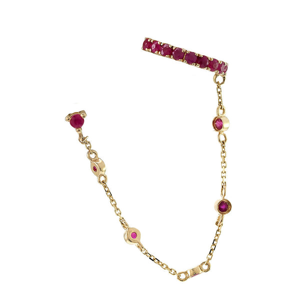 Cuff Ruby Earring