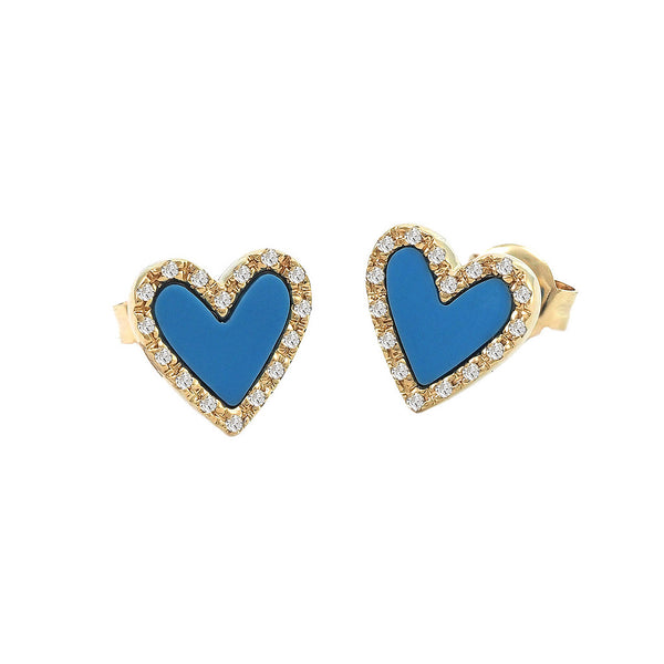 Blue Heart Earrings