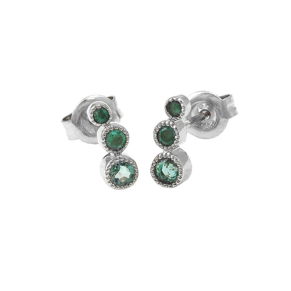 Round Bezel Earring