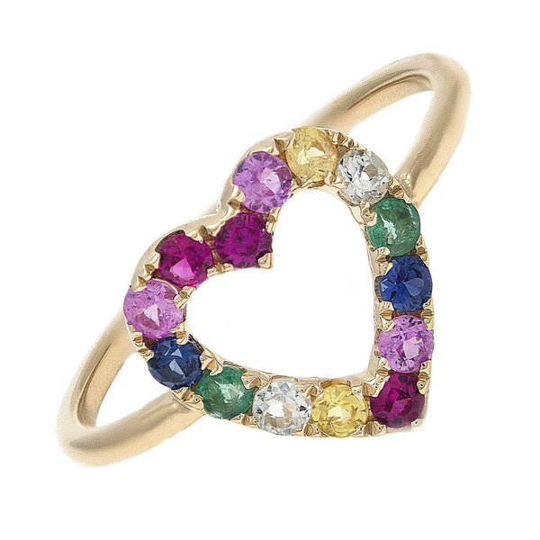 Rainbow Heart Ring