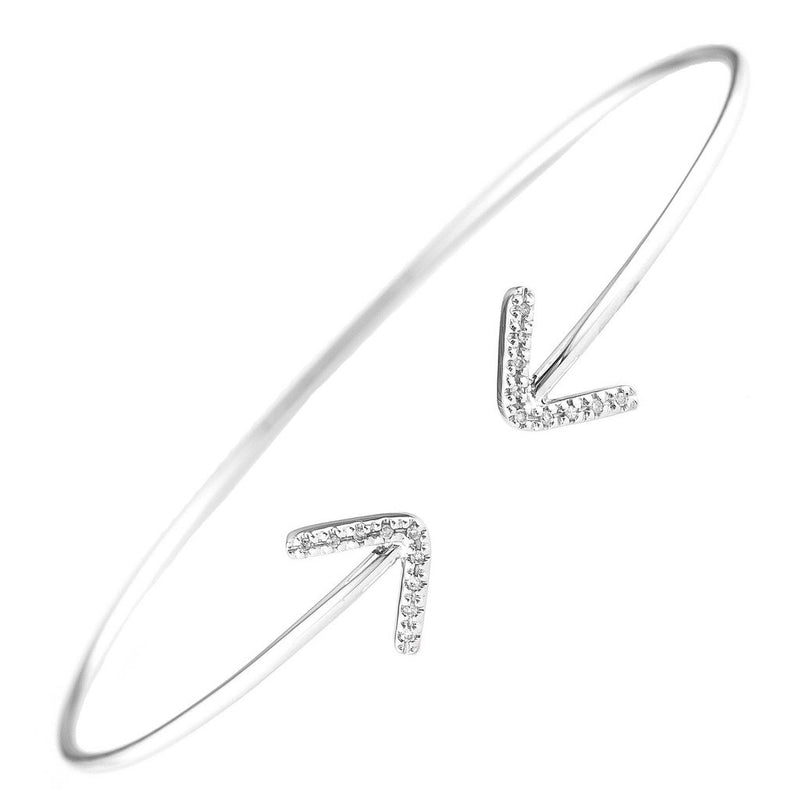 Arrow White Gold Bangle