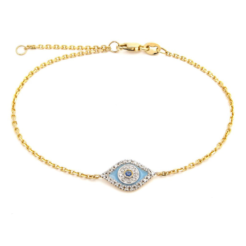 Bezel Sapphire Eye Bracelet