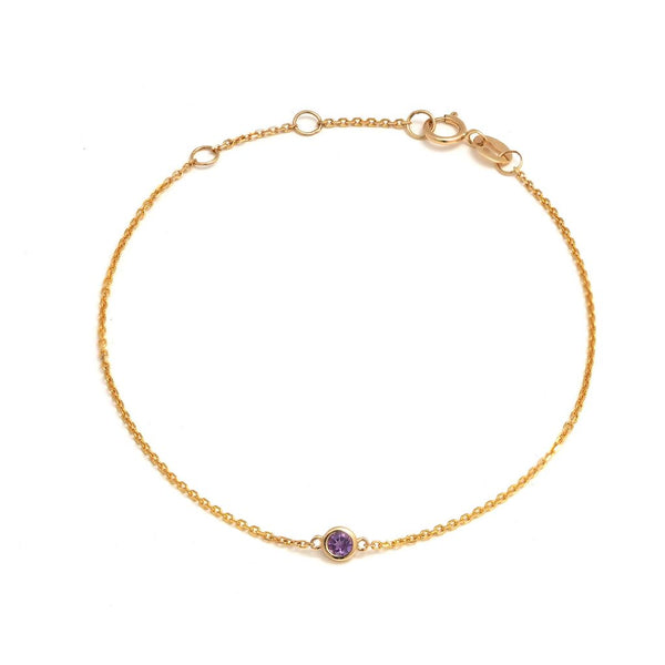 Yellow Gold Amethyst Bracelet