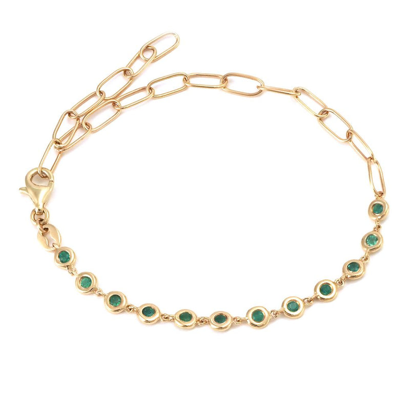 Bezel Emerald Bracelet