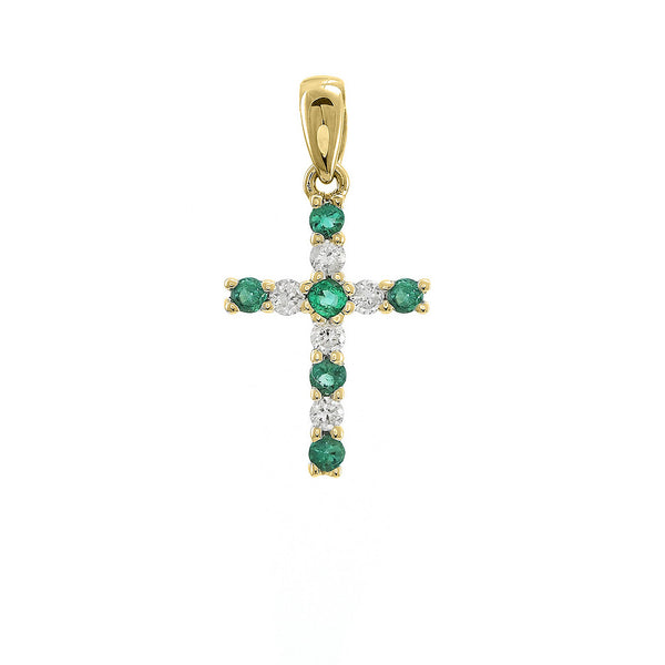 Emerald Cross Pendant