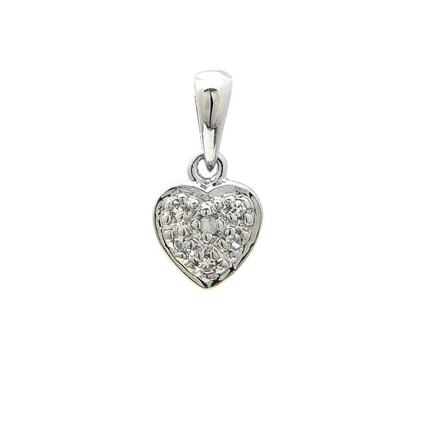 White Gold Mini Heart Charm