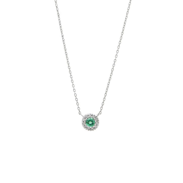 Halo Emerald Necklace