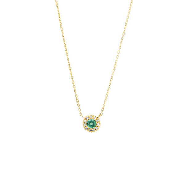 Halo Emerald Necklace