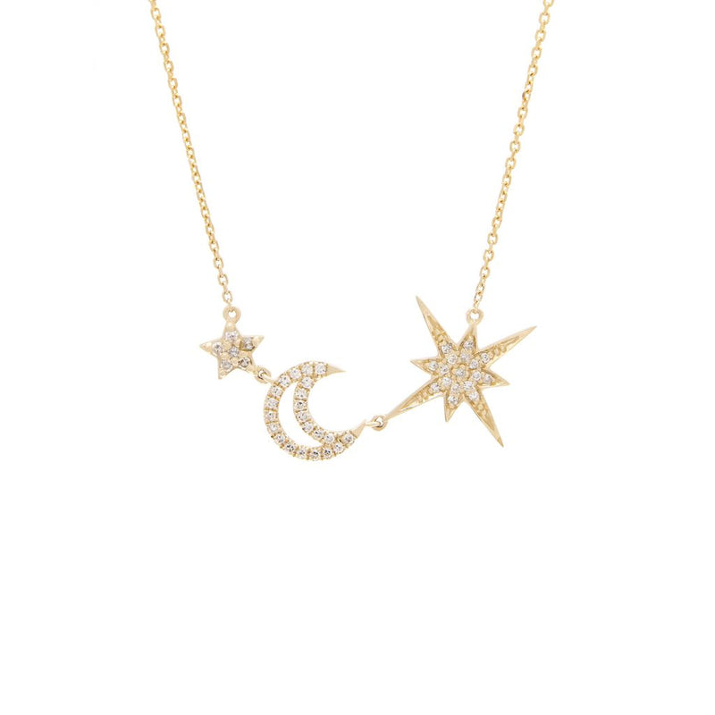 Star and Moon Necklace