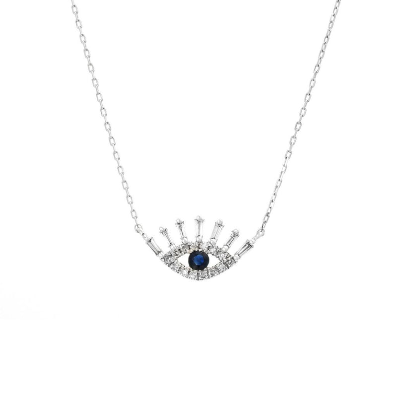 White Gold Eye Necklace