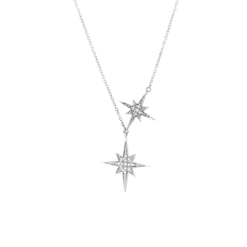 White Gold Star Necklace