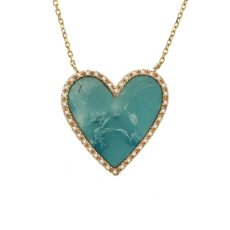 Stone Heart Turquoise Necklace