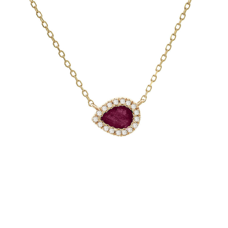 Side Ruby Necklace