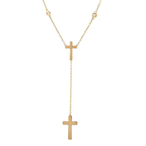 Cross Bezel Necklace