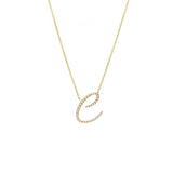 Cursive Initial Diamond Necklace