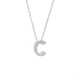 White Gold Initial Necklace