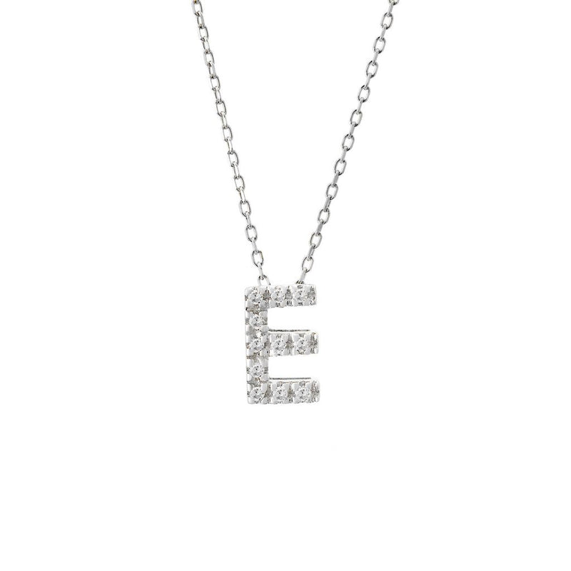 White Gold Initial Necklace