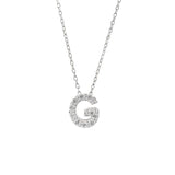 White Gold Initial Necklace