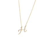 Cursive Initial Diamond Necklace