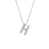 White Gold Initial Necklace