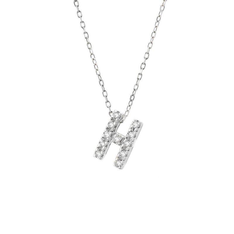 White Gold Initial Necklace