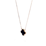 One Big Clover Necklace Yellow Gold