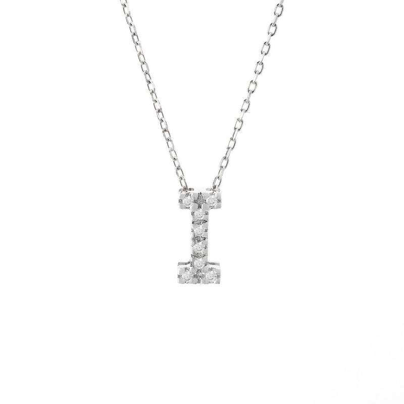 White Gold Initial Necklace