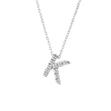 White Gold Initial Necklace