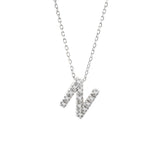 White Gold Initial Necklace