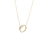 Cursive Initial Diamond Necklace