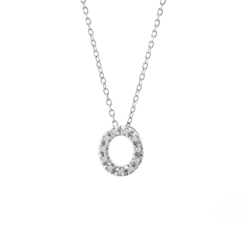 White Gold Initial Necklace