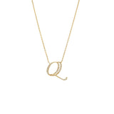 Cursive Initial Diamond Necklace