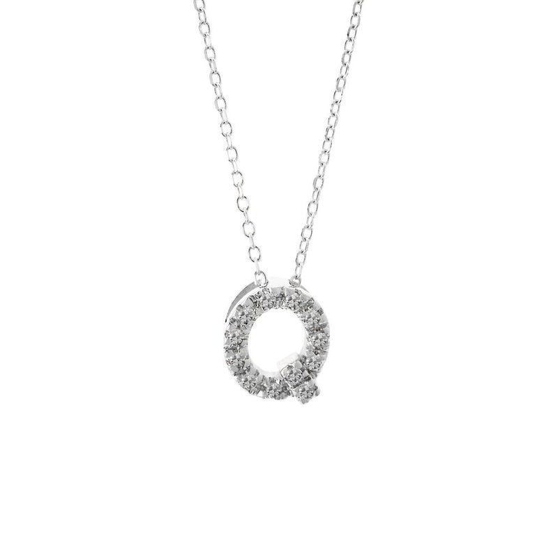 White Gold Initial Necklace