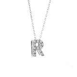 White Gold Initial Necklace